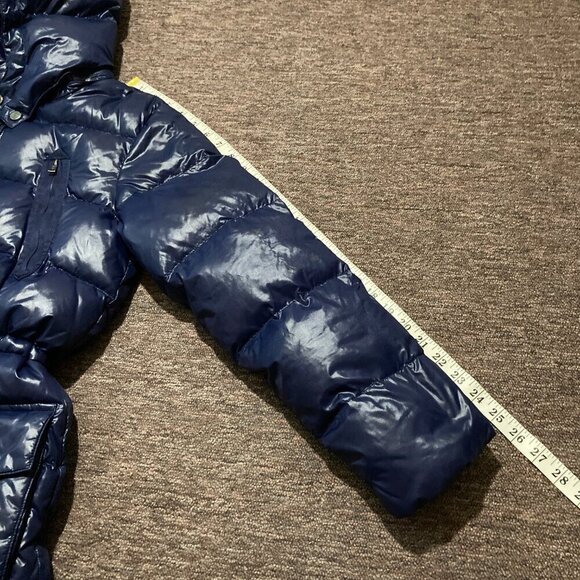 Polo Ralph Lauren Down Puffer Jacket Coat Youth Girls Size XL 16 Blue Hooded - Picture 11 of 12